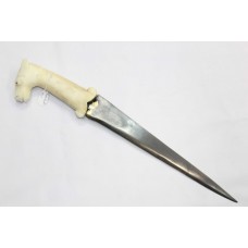 Pesh-kabz dagger Knife wootz old steel blade camel bone horse face Handle P 234